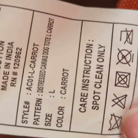 NEW The Company Store Distressed Canvas Dog Tote Sz Large - Picture 4 of 4